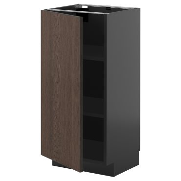 METOD, base cabinet with shelves, 40x37 cm, 095.896.70