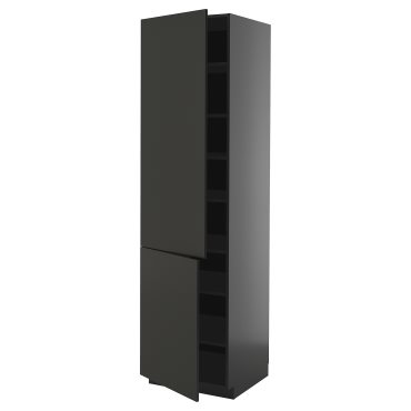METOD, high cabinet with shelves/2 doors, 60x60x220 cm, 095.897.31