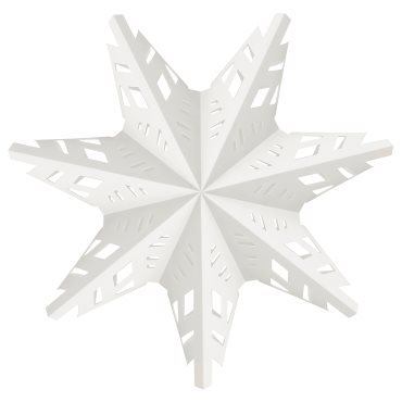 STRÅLA, lamp shade snowflake, 48 cm, 106.005.44