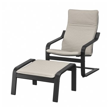 POÄNG, armchair and footstool, 194.842.34