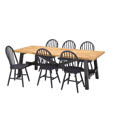 SKOGSTA/SKOGSTA, table and 6 chairs, 235 cm, 195.451.24