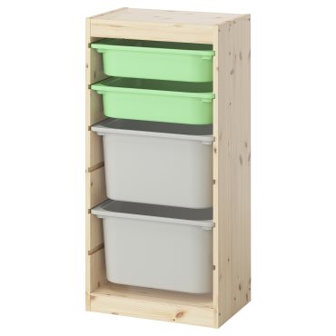 TROFAST, storage combination with boxes, 44x30x91 cm, 195.754.32