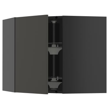 METOD, γωνιακό ντουλάπι τοίχου με καρουζέλ, 68x60 cm, 195.897.16