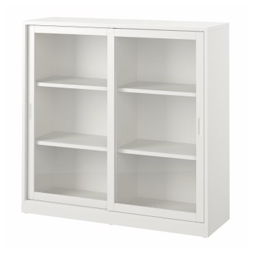 TONSTAD, cabinet with sliding glass doors, 120x37x116 cm, 204.888.96