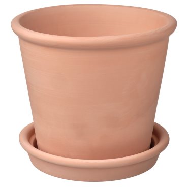 MUSKOTBLOMMA, plant pot with saucer/in/outdoor, 19 cm, 205.387.59