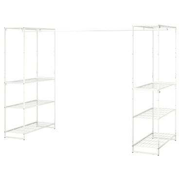 JOSTEIN, shelving unit with clothes rod/in/outdoor/wire, 61x166/270x180 cm, 294.372.80