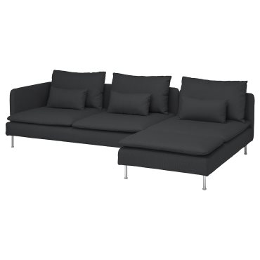 SODERHAMN, 4-seat sofa with chaise longue and open end, 294.496.31