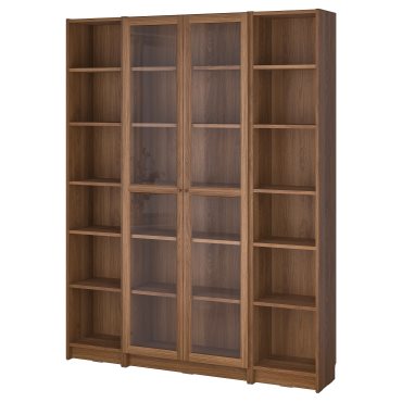 BILLY/OXBERG, bookcase combination with glass doors, 160x202 cm, 294.835.40