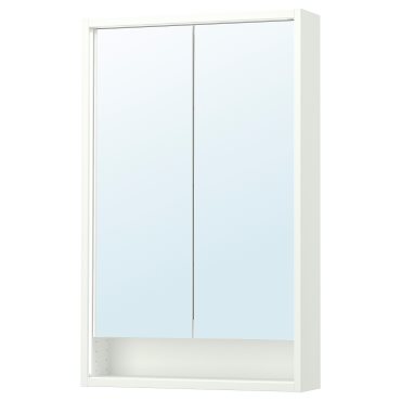 FAXALVEN, mirror cabinet with built-in lighting, 60x15x95 cm, 295.167.10
