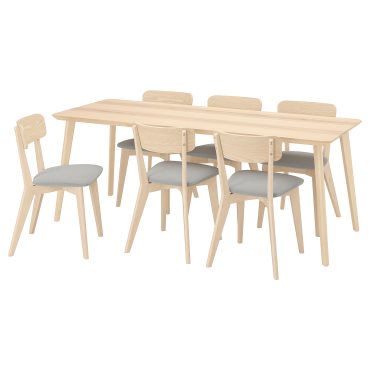LISABO/LISABO, table and 6 chairs, 200x78 cm, 295.548.39