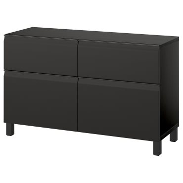 BESTÅ, storage combination with doors/drawers soft-closing, 120x42x74 cm, 295.693.36