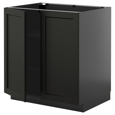 METOD, base cabinet with shelves/2 doors, 80x60 cm, 295.870.81