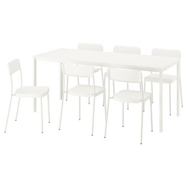 VIHALS, table and 6 chairs, 180x74 cm, 295.899.47