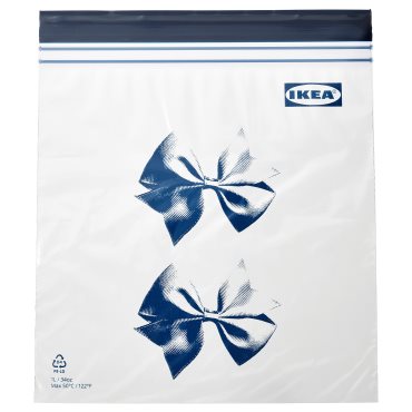 ISTAD, resealable bag patterned/25 pack, 1 l, 305.406.72