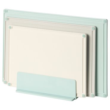 GUMMIHAJ, holder with 3 chopping boards, 305.733.18