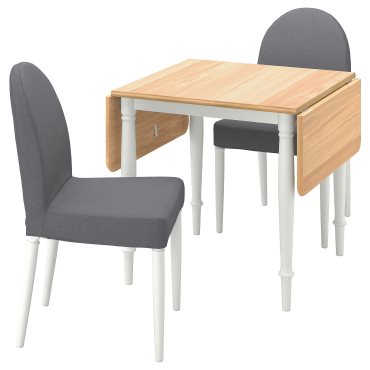DANDERYD/DANDERYD, τραπέζι και 2 καρέκλες, 74/134x80 cm, 394.839.31