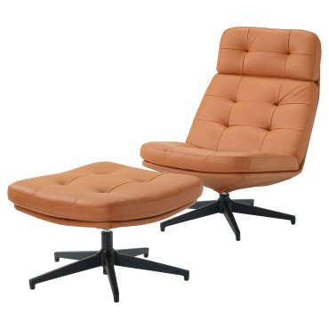 HAVBERG, armchair and footstool, 394.853.22