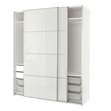 PAX/HOKKSUND, ντουλάπα με συρόμενες πόρτες, 200x66x236 cm, 395.030.38
