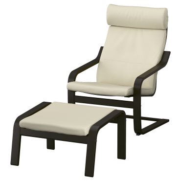 POÄNG, armchair and footstool, 395.510.72