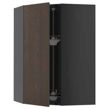 METOD, corner wall cabinet with carousel, 68x100 cm, 395.897.58