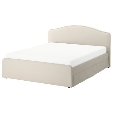 RAMNEFJALL, upholstered bed frame, 140x200 cm, 396.272.08