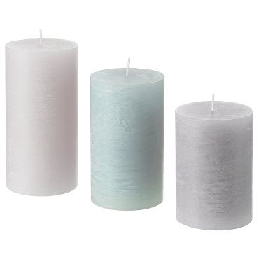 INFORMERA, unscented block candle, set of 3, 404.274.87