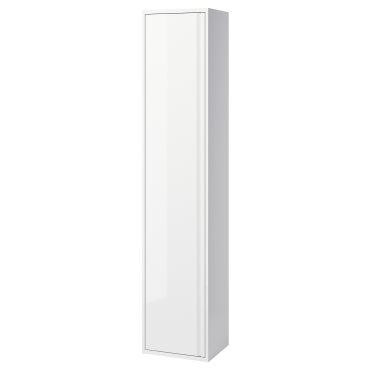 ANGSJON, ψηλό ντουλάπι με πόρτα/γυαλιστερό, 40x35x195 cm, 405.350.81