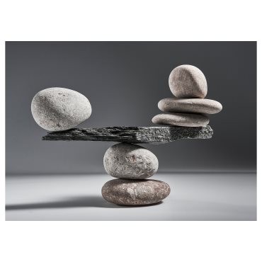 BJÖRKSTA, picture/balanced rocks, 140x100 cm, 405.566.05