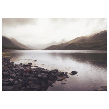 BJÖRKSTA, picture/rocky shoreline, 200x140 cm, 405.566.29