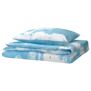 ÄNGSVITVINGE, duvet cover and pillowcase, 150x200/50x60 cm, 405.845.71