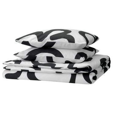 KLIPPBRÄCKA, duvet cover and 2 pillowcases, 240x220/50x60 cm, 405.849.91
