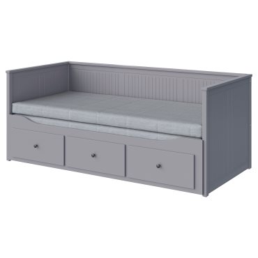 HEMNES, day-bed with 3 drawers/2 mattresses, 80x200 cm, 494.281.14