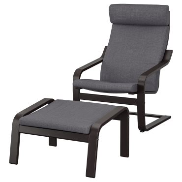 POÄNG, armchair and footstool, 494.842.99
