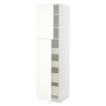METOD/MAXIMERA, ψηλό ντουλάπι με 2 πόρτες/4 συρτάρια, 60x60x220 cm, 495.070.45