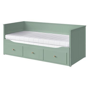 HEMNES, day-bed with 3 drawers/2 mattresses, 80x200 cm, 496.102.31