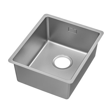 VRESJÖN, inset sink/1 bowl, 37x44 cm, 504.946.93