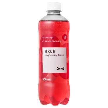 ISKUB, ανθρακούχο αναψυκτικό με γεύση κόκκινου μύρτιλου, 500 ml, 505.480.64