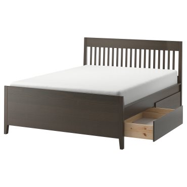 IDANÄS, bed frame with storage, 140x200 cm, 593.922.18