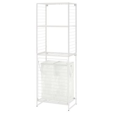 JOSTEIN, shelving unit with bags/grid/in/outdoor/wire, 62x40/76x180 cm, 594.372.74