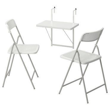 TORPARÖ, τραπέζι τοίχου/2 πτυσσόμενες καρέκλες/εξωτερικού χώρου, 50 cm, 594.948.63