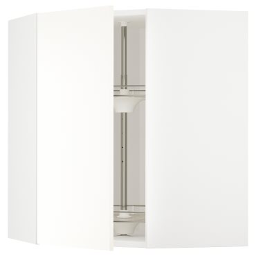 METOD, corner wall cabinet with carousel, 68x80 cm, 595.073.99
