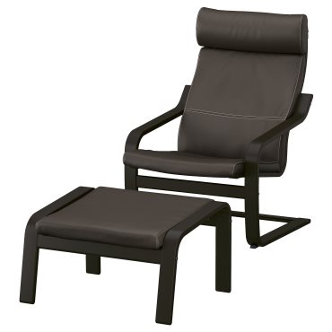 POÄNG, armchair and footstool, 595.510.71
