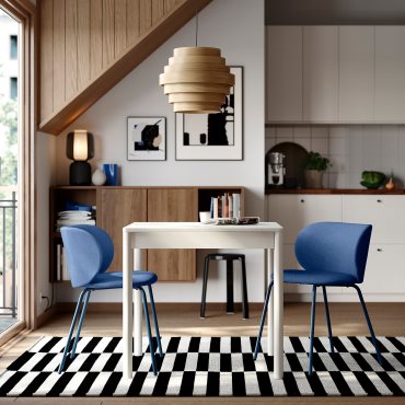 TONSTAD/KRYLBO, table and 2 chairs, 80/120x70 cm, 595.966.06