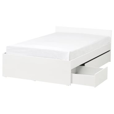 VIHALS, bed frame with 2 storage boxes, 140x200 cm, 596.347.26