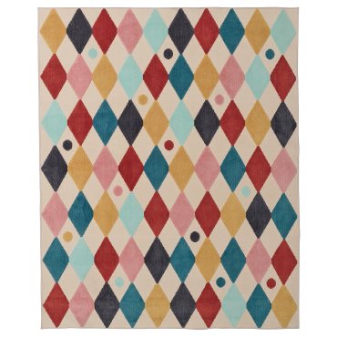 BUSENKEL, rug/harlequin pattern, 130x160 cm, 605.204.27