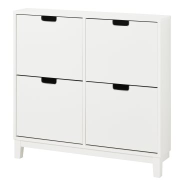 STALL, shoe cabinet with 4 compartments, 96x17x90 cm, 605.302.66