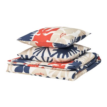 HYLSNEJLIKA, duvet cover and 2 pillowcases, 240x220/50x60 cm, 606.055.15