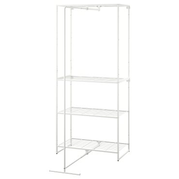 JOSTEIN, shelving unit with drying rack/in/outdoor/wire, 81x53/117x180 cm, 694.372.64