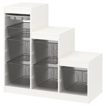 TROFAST, storage combination with boxes/tray, 99x44x94 cm, 694.808.70