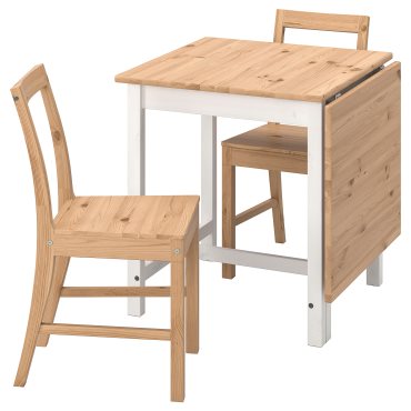 PINNTORP/PINNT, τραπέζι και 2 καρέκλες, 67/124 cm, 694.844.44